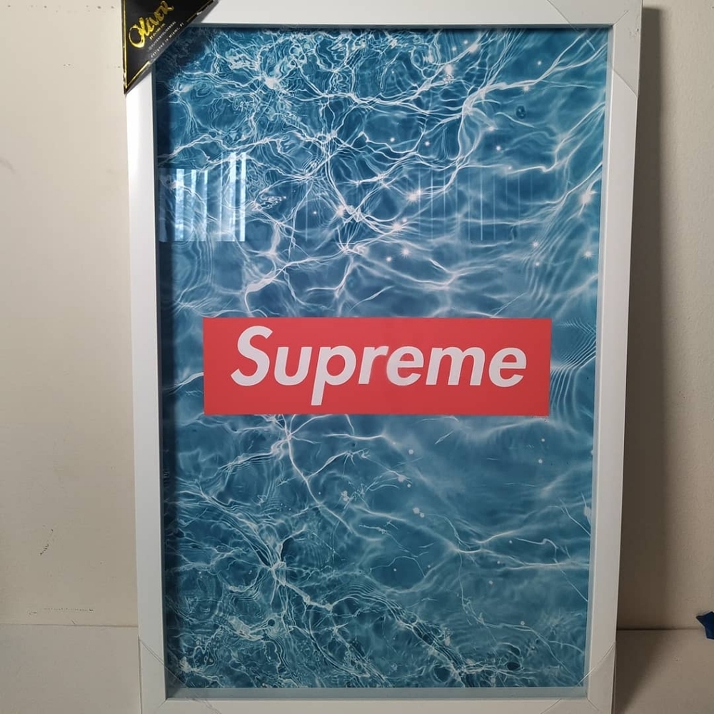 Supreme x Oliver Gal Framed Bx Logo Wall Art 16x24